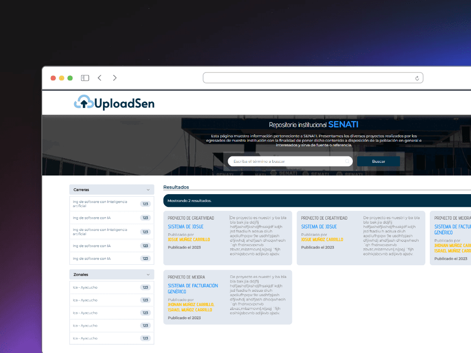 Repositorio Institucional y sistema de agilización de proyectos project